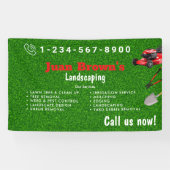 造園サービス | 芝生の手入れと庭のデザイン 横断幕 (横)