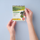 造園サービス 芝生管理 QRコード 写真 チラシ (手)