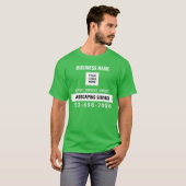 造園サービスQRコードロゴカスタムの作業 Tシャツ (正面フル)