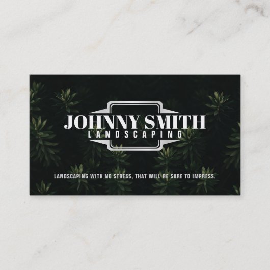 造園スローガンズビジネスカード 名刺 (正面)