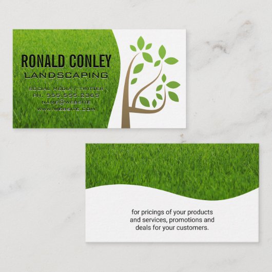 造園ツリースタイル化アイコン 名刺 (正面/裏面)