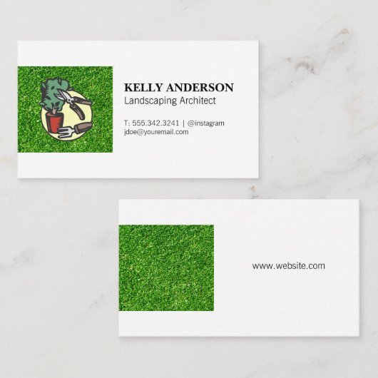 造園ツール |草 名刺 (正面/裏面)