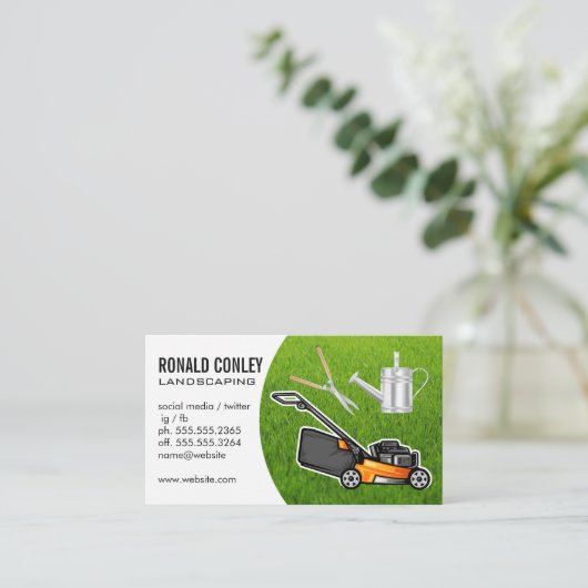 造園ツール |草 名刺 (スタンド正面)