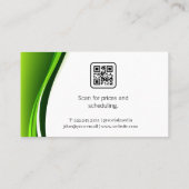 造園ツール | 青い襟の緑の親指 名刺 (裏面)