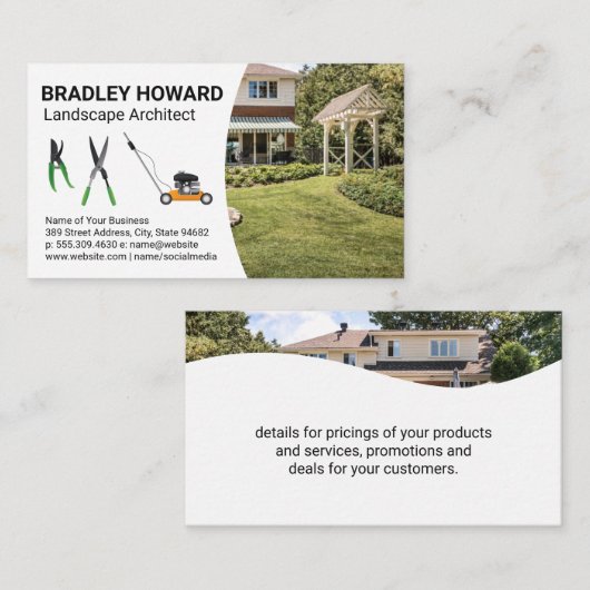 造園ツール | Backyard Gard Lawn 名刺 (正面/裏面)