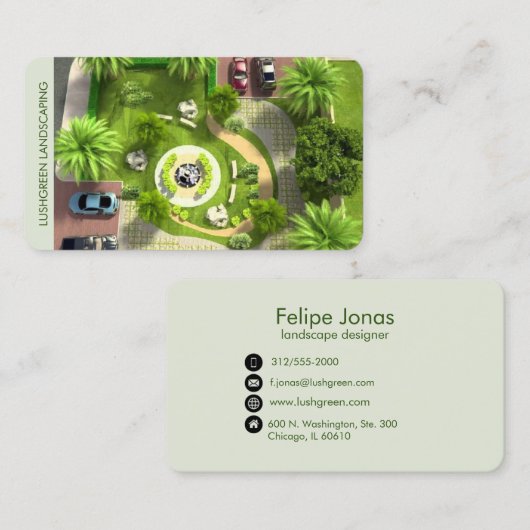 造園デザイナー名刺 名刺 (正面/裏面)
