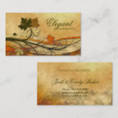 造園ビジネス秋のかえではヴィンテージを去ります 名刺 (正面/裏面)