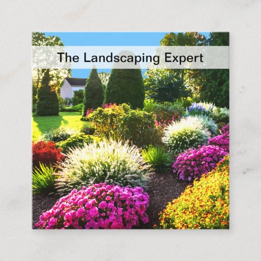 造園モダンカラフル名刺 スクエア名刺 (正面)