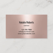 造園モダンバラ金ゴールドラ気にウン 名刺 (裏面)