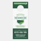 造園モダン芝刈りマーケティング ドアノブサイン (正面)