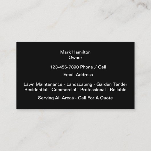 造園モダン芝生園芸 名刺 (裏面)