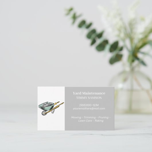 造園ヤード整備名刺 名刺 (スタンド正面)