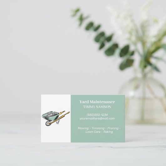 造園ヤード整備名刺 名刺 (スタンド正面)