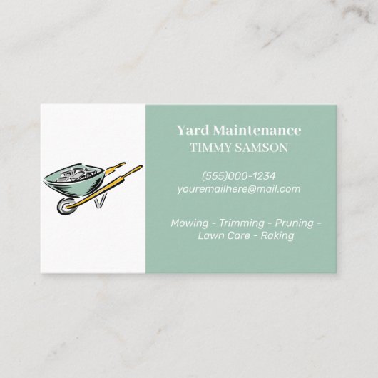 造園ヤード整備名刺 名刺 (正面)