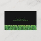 造園ヤード整備芝生気に 名刺 (裏面)