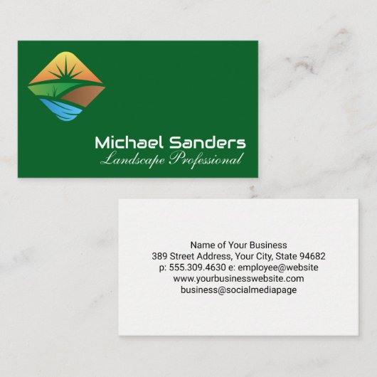 造園ロゴ | サン 名刺 (正面/裏面)