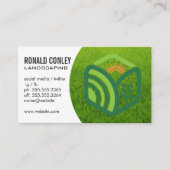 造園ロゴ |芝刈り機の名刺 名刺 (正面)