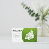 造園ロゴ |芝刈り機アイコン 名刺 (スタンド正面)