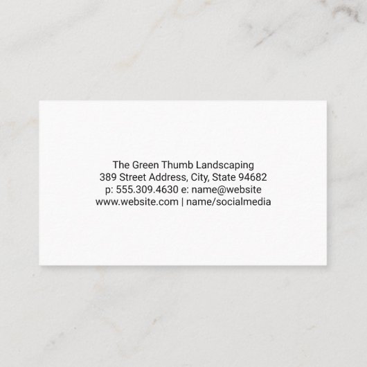 造園ロゴ | 芝生設気に備 名刺 (裏面)