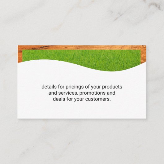 造園ロゴ |草と木 名刺 (裏面)