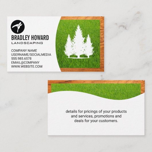 造園ロゴ |草と木 名刺 (正面/裏面)