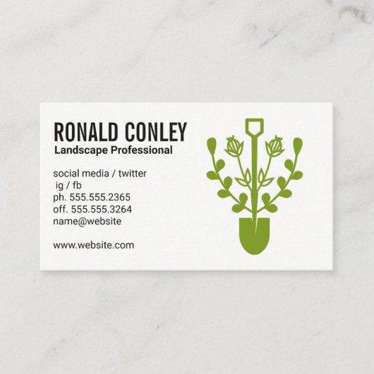 造園ロゴ |草 名刺 (正面)