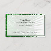 造園ローンパ気にームツリートロピカル 名刺 (裏面)