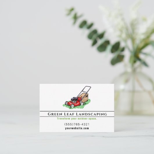 造園ローンモーワーガーデンサービス名刺 名刺 (スタンド正面)