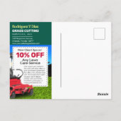 造園ロー気にングラスカットチラシポストカード ポストカード (裏面)