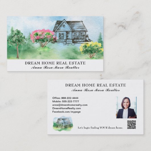 *～*造園不動産仲介業者モダンロー気にン 名刺 (正面/裏面)