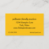 造園事業の受粉者先住民工場 名刺 (裏面)