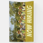 造園今雇用バナーのカスタマイズ可能な屋外 横断幕 (縦)