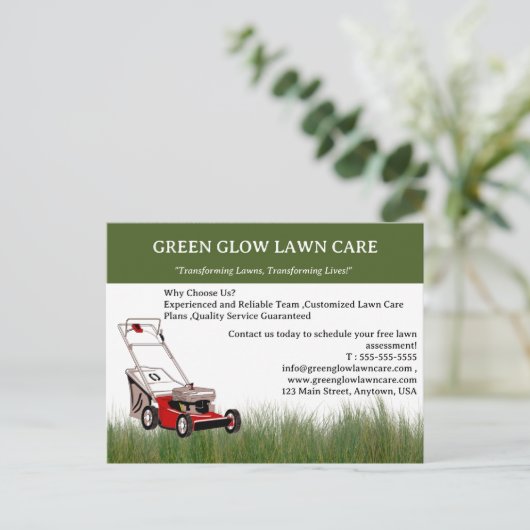 造園又は気に芝生業マーケティング ポストカード (スタンド正面)