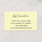 造園又は気に芝生業会社 名刺 (裏面)