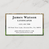 造園及び気に芝生フェンス及び牧草サービス 名刺 (裏面)