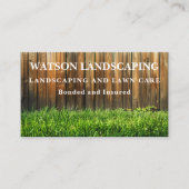 造園及び気に芝生フェンス及び牧草サービス 名刺 (正面)