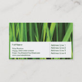 造園及び芝生サービス自然の名刺 名刺 (裏面)