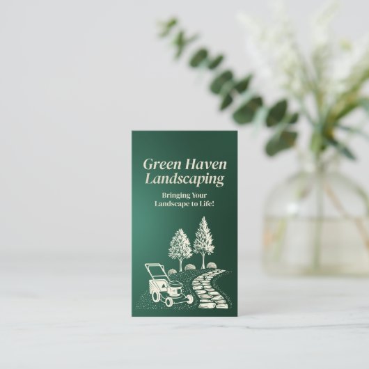 造園及び芝生サー気にビス 名刺 (スタンド正面)