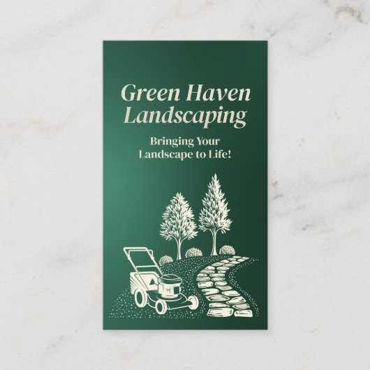 造園及び芝生サー気にビス 名刺 (正面)