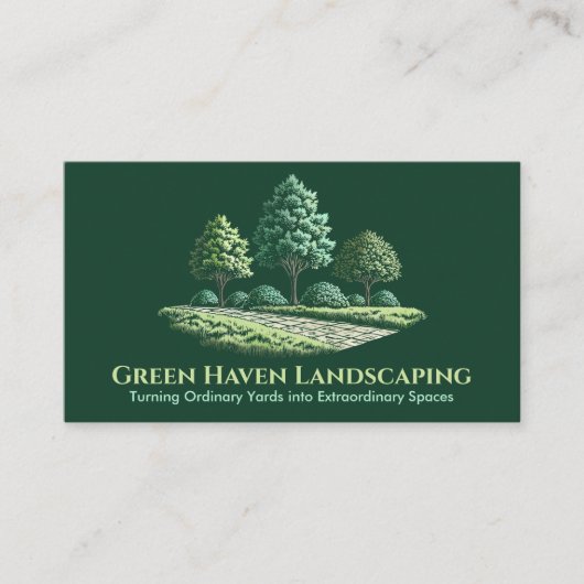 造園及び芝生サー気にビス 名刺 (正面)