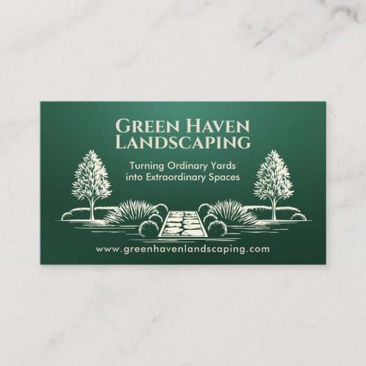 造園及び芝生サー気にビス 名刺 (正面)