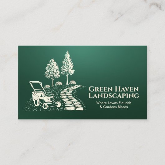 造園及び芝生サー気にビス 名刺 (正面)