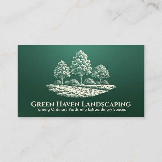 造園及び芝生サー気にビス 名刺 (正面)