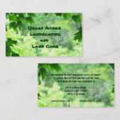 造園及び芝生気にサービス 名刺 (正面/裏面)