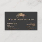 造園及び芝生気にデザインホイールバロー 名刺 (正面)