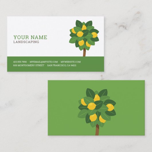 造園名カラフル刺 名刺 (正面/裏面)