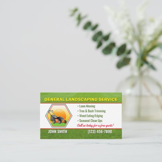 造園名刺 名刺 (スタンド正面)