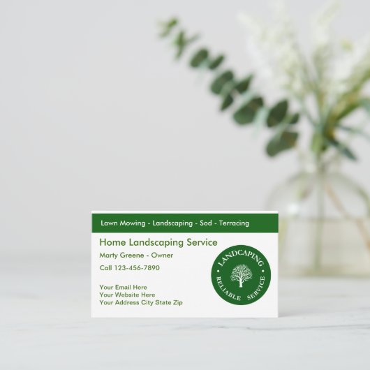 造園名刺 名刺 (スタンド正面)