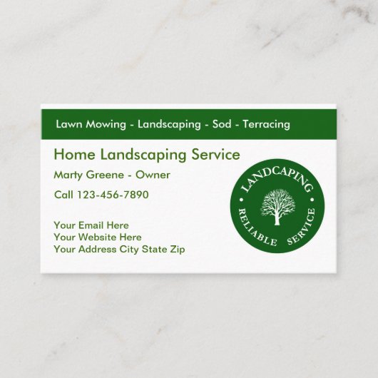 造園名刺 名刺 (正面)