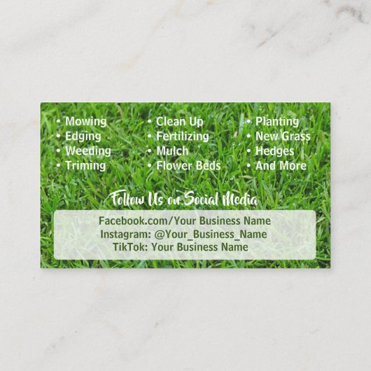 造園名刺 名刺 (裏面)